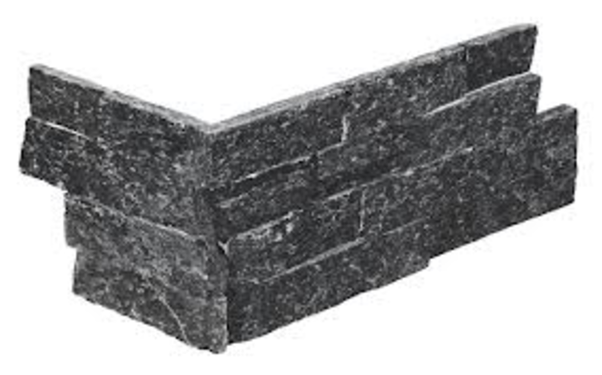 Hoekstuk Stonepanel Black Quartsiet 15x60x1,5/2,5