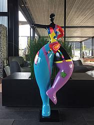 Beeld - Vrouw beschilderd 135cm