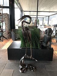 Beeld - Brons reiger 145cm
