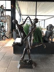 Beeld - Brons dansende man en vrouw 130cm