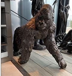 Beeld - Brons Gorilla groot 100 cm