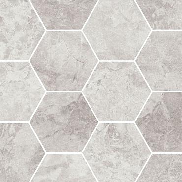 Antica 28,5x33,5x0,95 Grey Marble Mat Ret Hexagon