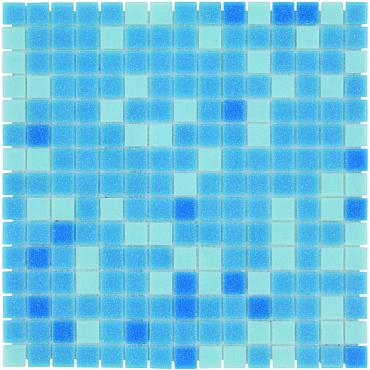 Amsterdam 32,2x32,2x0,4 Blue mix Soft Grain Glass Basic Serie Square