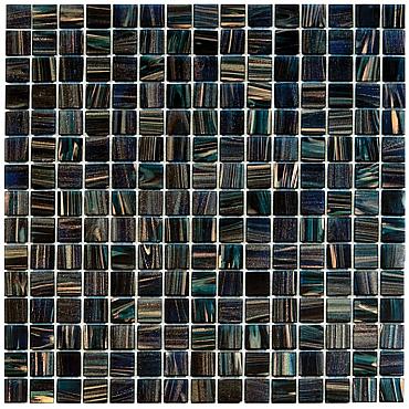 Amsterdam 32,2x32,2x0,4 Dark Blue Golden Vein Glass Gold Serie Square
