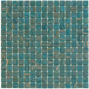 Amsterdam 32,2x32,2x0,4 Turquoise Golden Vein Glass Gold Serie Square
