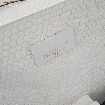Barcelona 26x30x0,3 Extra White Glossy Porcelain Glazed Hexagon