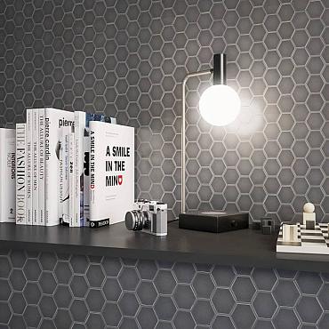 Barcelona 28,1x32,5x0,6 Grey Matt Porcelain Glazed Hexagon