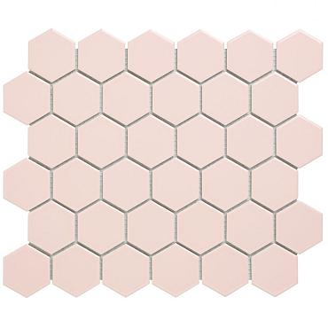 Barcelona 28,1x32,5x0,6 Pink Glossy Porcelain Glazed Hexagon
