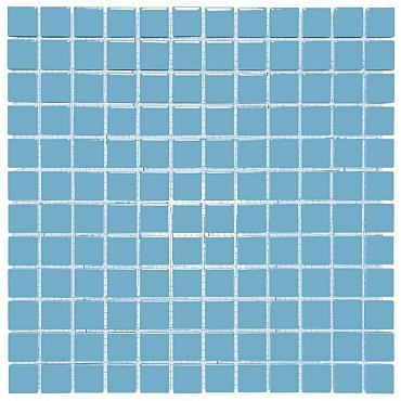 Barcelona 30x30x0,6 Blue Glossy Porcelain Glazed Square