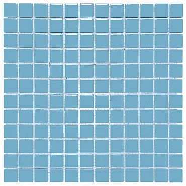 Barcelona 30x30x0,6 Blue Glossy Porcelain Glazed Square