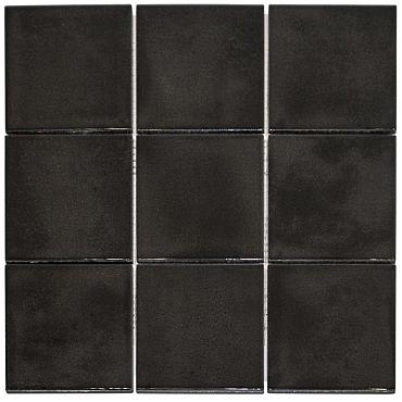 Kasba 29,7x29,7x0,65 Black Glossy Porcelain Glazed Square