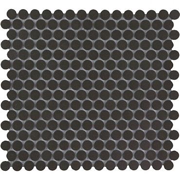 London 31,5x29,4x0,55 Black R11 Porcelain Unglazed Round