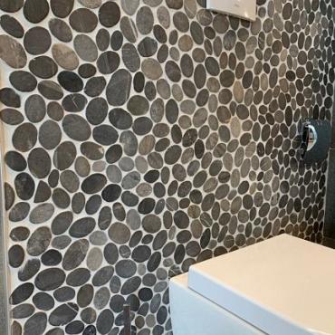 Natural Stone 30,5x30 Dark Grey Not impregnated Marble Pebbles