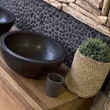 Natural Stone 30,5x30 Dark Grey Not impregnated River Stone River Pebbles