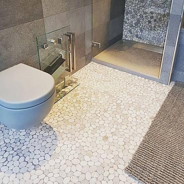 Natural Stone 30,5x30 Ivory Not impregnated Marble Pebbles
