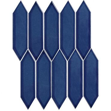Paris 25,8x31,3x0,65 Blue Glossy Porcelain Glazed Picket