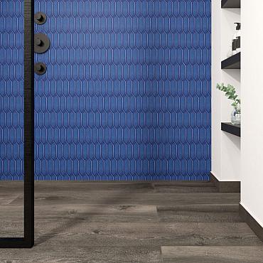 Paris 25,8x31,3x0,65 Blue Glossy Porcelain Glazed Picket