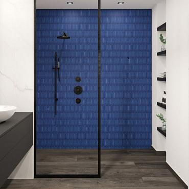 Paris 25,8x31,3x0,65 Blue Glossy Porcelain Glazed Picket