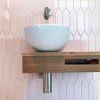 Paris 25,8x31,3x0,65 Pink Glossy Porcelain Glazed Picket