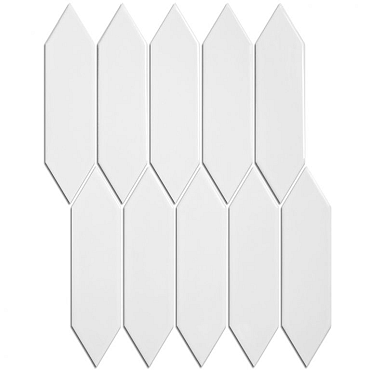 Paris 25,8x31,3x0,65 White Glossy Porcelain Glazed Picket