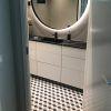 Paris 26,6x30,5x0,6 black+white+grey Glossy Porcelain Glazed Cubic
