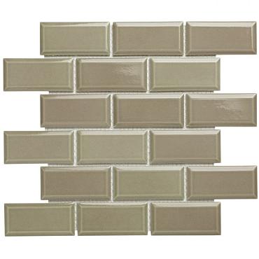 Paris 29,1x29,6x0,65 Taupe Glossy Porcelain Glazed Rectangle