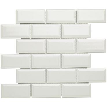 Paris 29,1x29,6x0,65 White Glossy Porcelain Glazed Rectangle