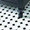 Paris 29,5x29,5x0,6 White and Black Matt + Glossy Porcelain Glazed Octagon