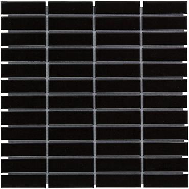 Paris 30x30x0,6 Black Glossy Porcelain Glazed Rectangle