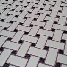Paris 30x30x0,6 White and Black Matt Porcelain Glazed Basketweave