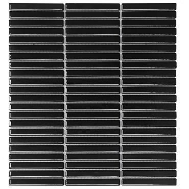 Sevilla 28,2x30,8x0,8 Black Glossy Porcelain Glazed Mini Finger