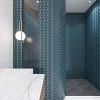 Sevilla 30x30x0,6 Azure Blue speckle Glossy Porcelain Glazed Oval Finger