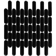 Sevilla 30x30x0,6 Black Matt Porcelain Glazed Oval Finger