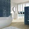 Valencia 27,8x32,5x0,5 Blue Matt + Glossy Glass Recycled Hexagon