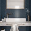 Valencia 27,8x32,5x0,5 Blue Matt Glass Recycled Hexagon