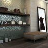 Valencia 27,8x32,5x0,5 Khaki Matt + Glossy Glass Recycled Hexagon