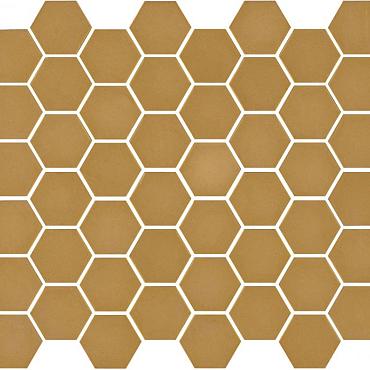 Valencia 27,8x32,5x0,5 Mustard Matt Glass Recycled Hexagon