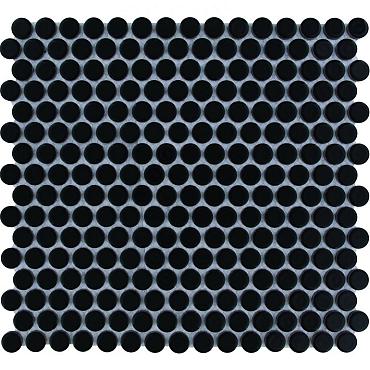 Venice – Pennyround 31,5x29,4x0,55 Black Glossy Porcelain Glazed Round