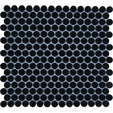 Venice – Pennyround 31,5x29,4x0,55 Black Matt Porcelain Glazed Round