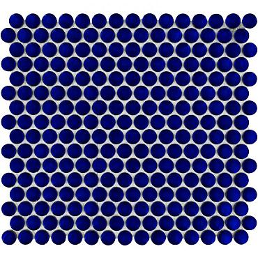 Venice – Pennyround 31,5x29,4x0,55 Cobalt Blue Glossy Porcelain Glazed Round