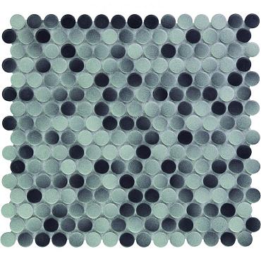 Venice – Pennyround 31,5x29,4x0,55 Grey Mix Glossy Porcelain Glazed Round