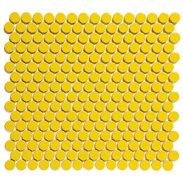Venice – Pennyround 31,5x29,4x0,55 Yellow Glossy Porcelain Glazed Round