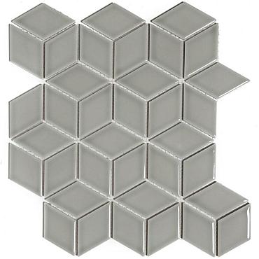 Paris 26,6x30,5x0,6 Light Grey Glossy Porcelain Glazed Cubic