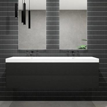 Sevilla 28,2x30,8x0,8 Black Glossy Porcelain Glazed Mini Finger