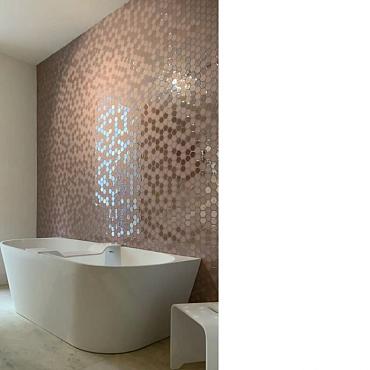 Valencia 27,8x32,5x0,5 Pink Matt + Glossy Glass Recycled Hexagon