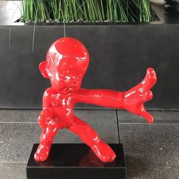 Beeld - Rood karate mannetje 45cm =verkocht