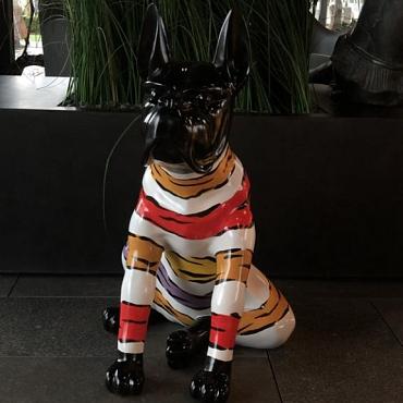 Beeld - Bulldog zittend =verkocht