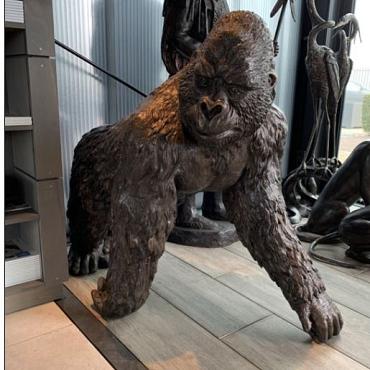 Beeld - Brons Gorilla groot 100 cm