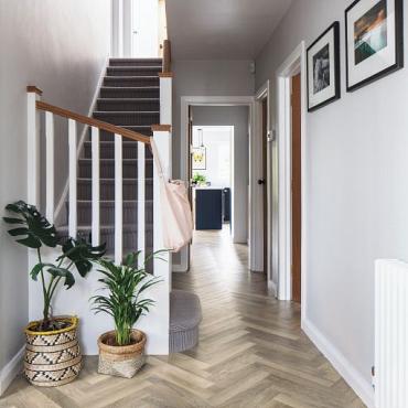 Rubens 7,6x45,7x0,2 Lime Washed Oak Herringbone