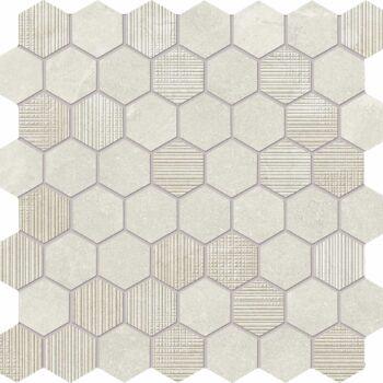 Europe 30x30x0,95 Mosaic Esagona Bianco